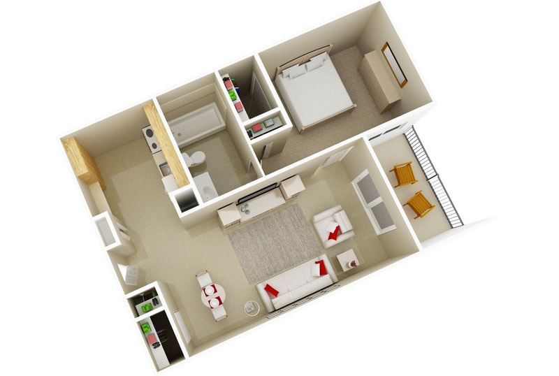 Graphic of apartment layout